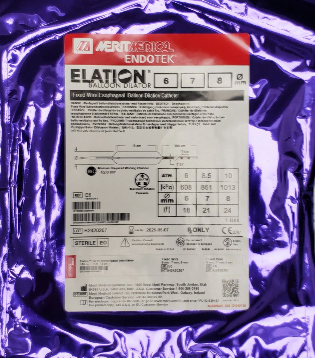 MERIT MEDICAL E6 ELATION FIXED WIRE ESOPHAGEAL BALLOON DILATOR CATHETER