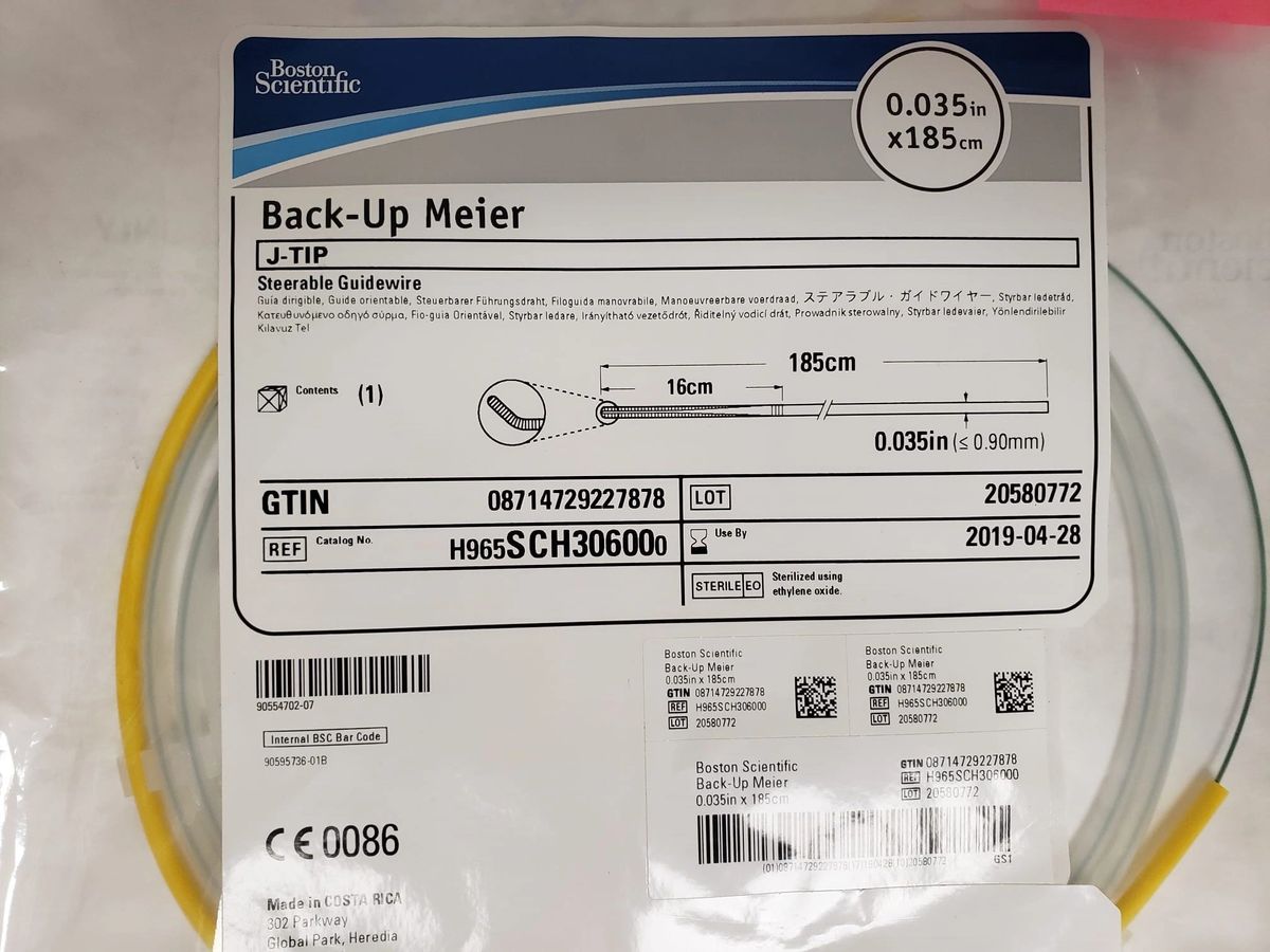 BOSTON SCIENTIFIC 30600 BackUp Meier JTip Steerable Guidewire .035in
