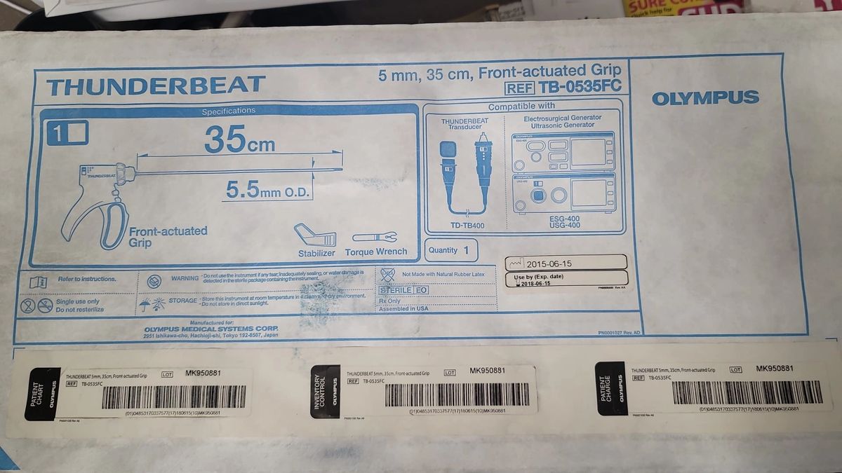 OLYMPUS TB0535FC THUNDERBEAT 5mm,35cm Frontactuated Grip (X)