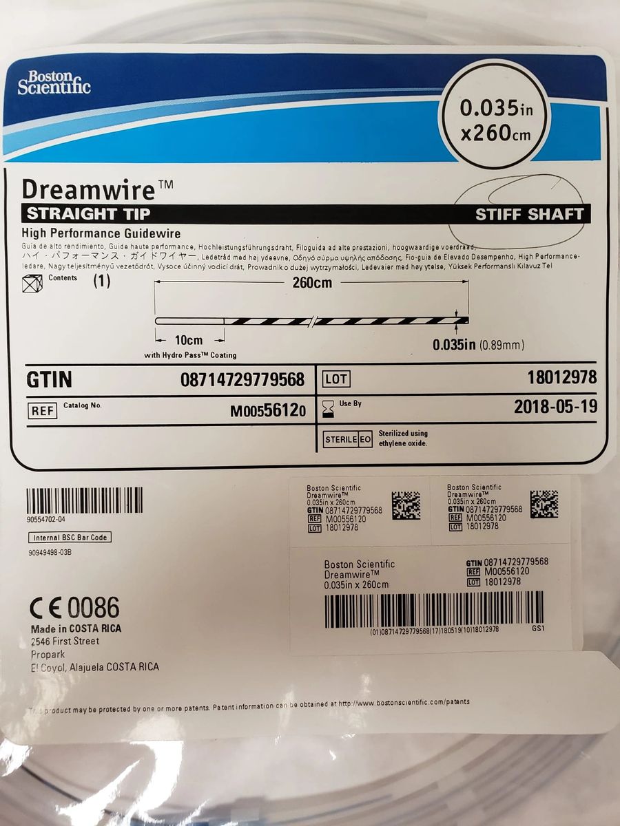 BOSTON SCIENTIFIC 5612 Dreamwire Straight Tip High Performance