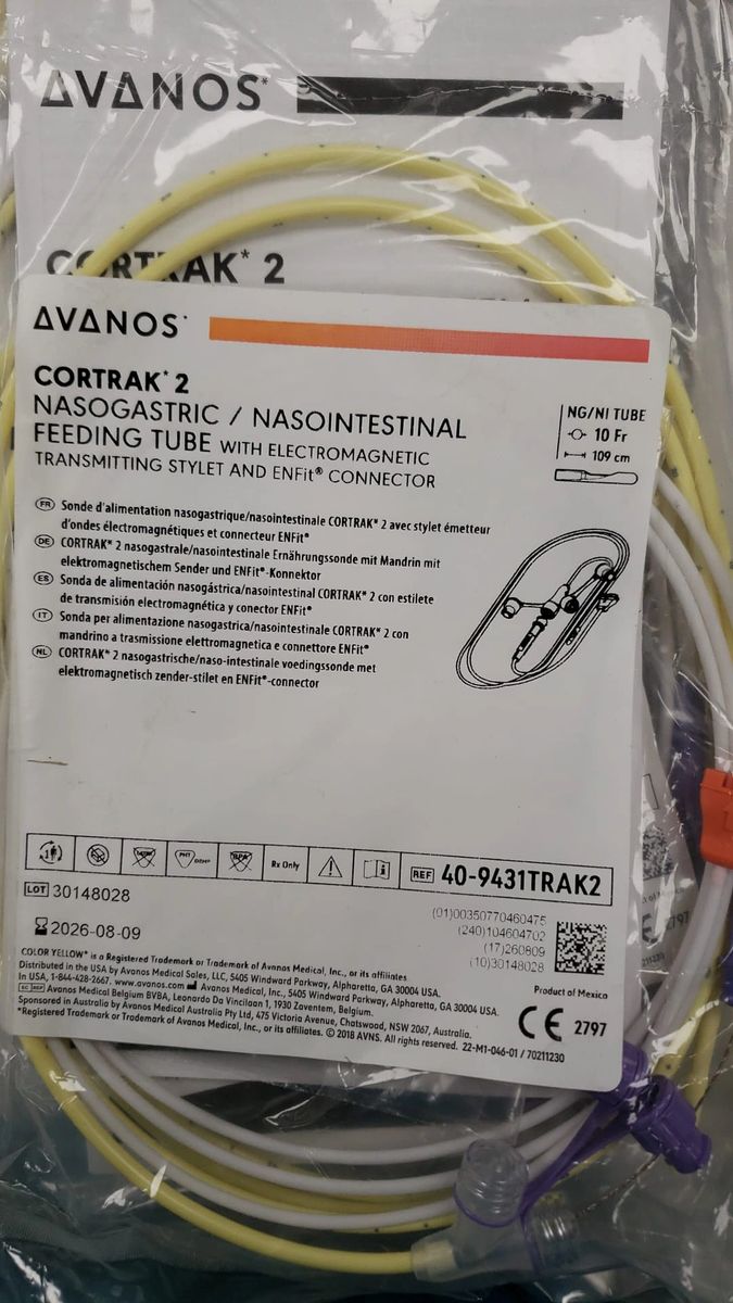 AVANOS MEDICAL 40-9431TRAK2 NASOGASTRIC / NASOINTESTINAL FEEDING TUBE ...