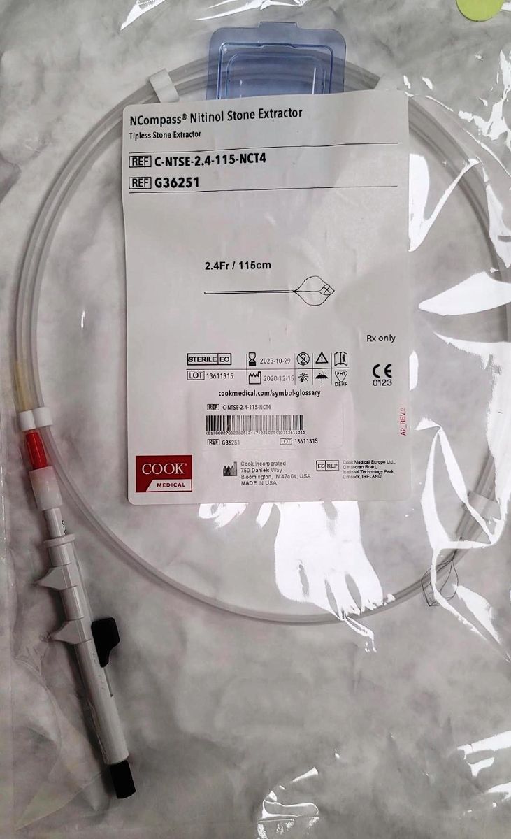 Cook Medical G36251 Nitinol Stone Extractor Tipless 2.4F/115cm (X)
