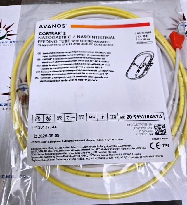 AVANOS 20-9551TRAK2A CORTRAK 2 NASOGASTRIC NASOINTESTINAL FEEDING TUBE ...
