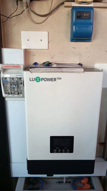 Inverter and Backup at Guardhouse Powering booms, gate motors and Cameras in Power Outages