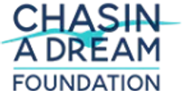 Logo of Chasin A Dream Foundation with blue text and underline.