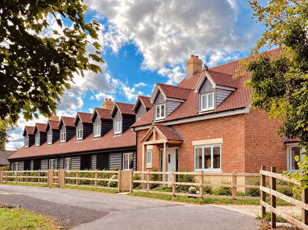 A unique central village location of Long Crendon for 5 new homes. 