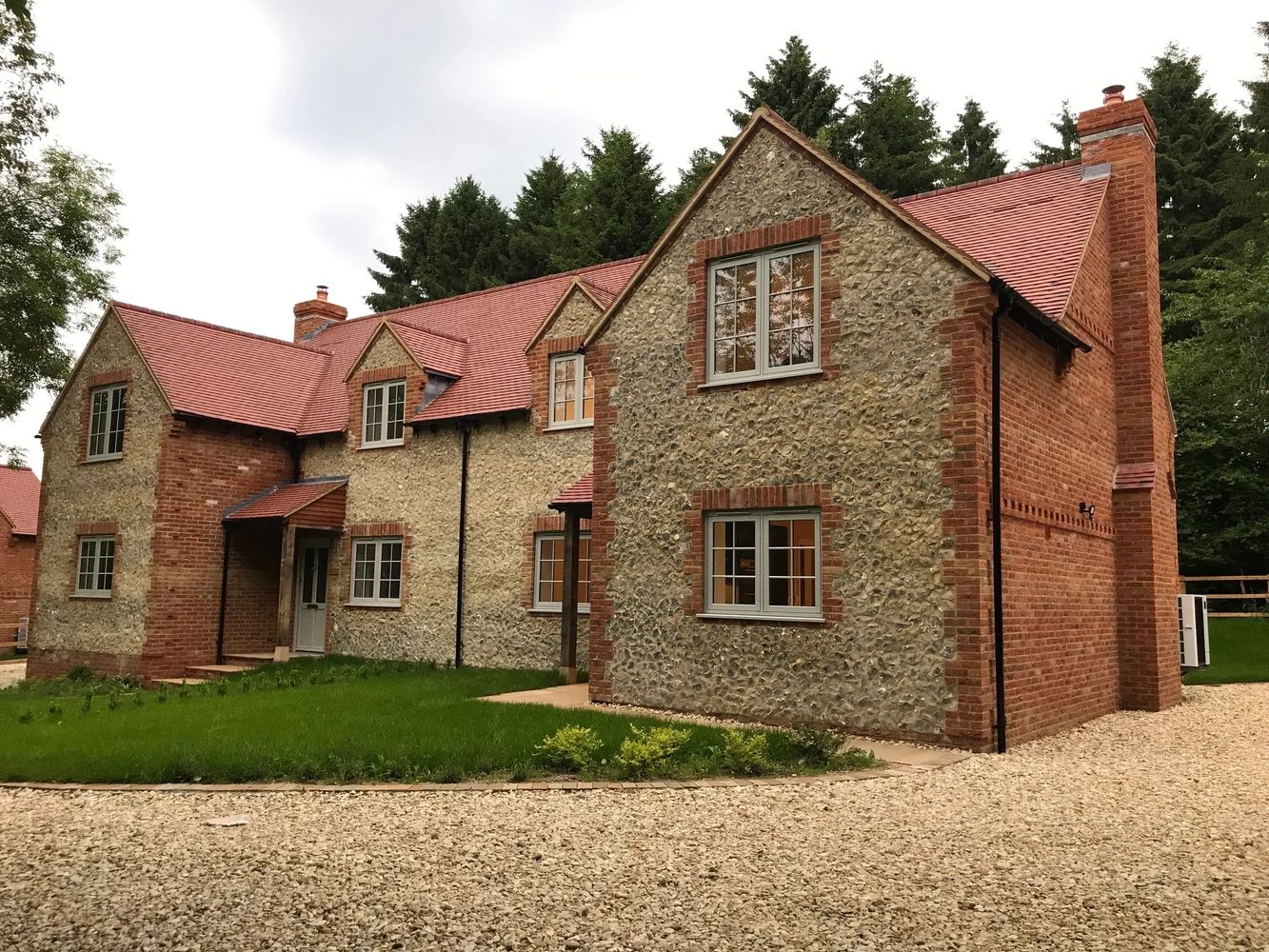 Brick & Flint new-build house in buckinghamshire countryside