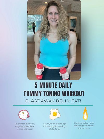 This workout is a quick 5 minute tummy toning workout when you're