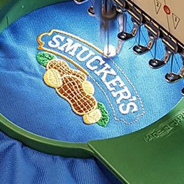 Your Name on it corporate logo embroidery in hoop.