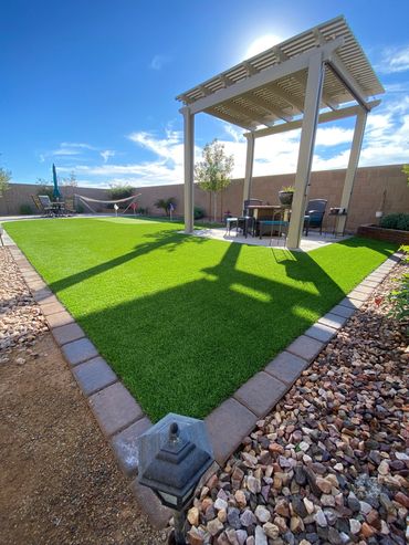 Freshly cleaned and sanitize artificial grass