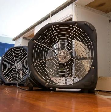 Two industrial fans