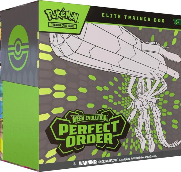 Pokémon Mega Evolution Perfect Order Elite Trainer Box.