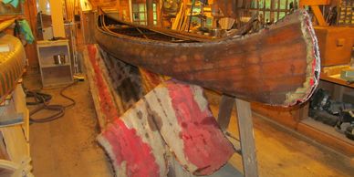 restoring a wood canvas canoe