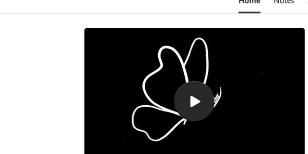 A logo of a white butterfly against a black background with a play button indicating an audio file.