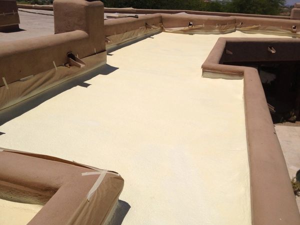 Work completed for spray foam roofing