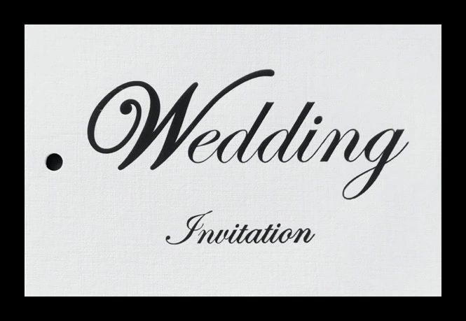 Wedding Invitation Tying The Knot with Matt black foil Pk5