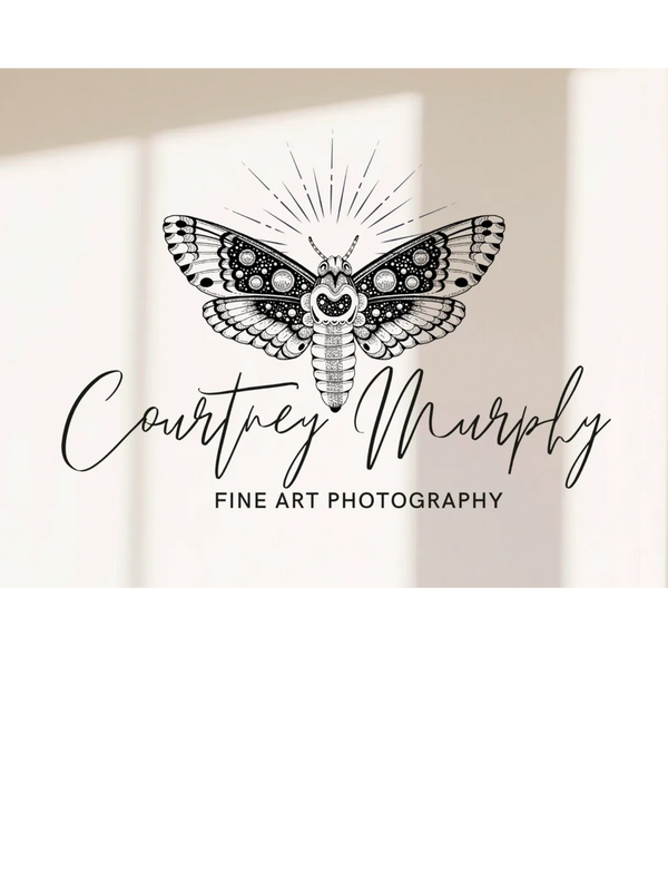 Elegant butterfly logo for Courtney Murphy Fine Art Photography.