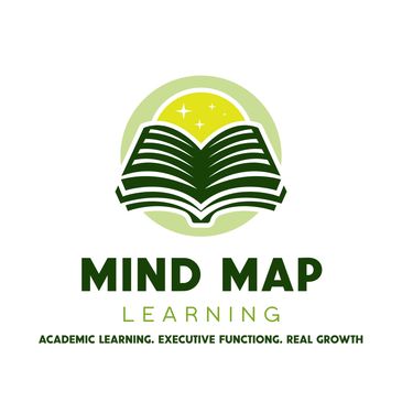Logo of Mind Map Learning with an open book and sun.