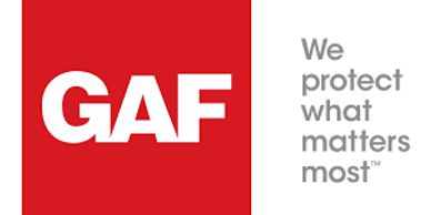 GAF logo with the slogan 'We protect what matters most' on a white background.
