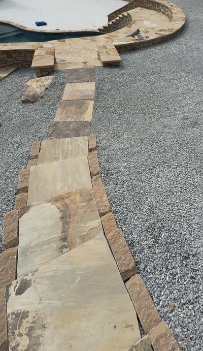 Gravel and stone step install in Aiken, SC