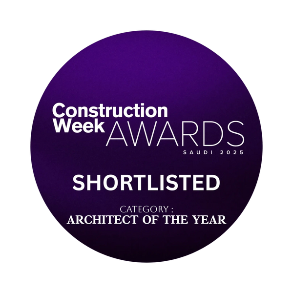 Shortlisted for Architect of the Year at Construction Week Awards Saudi 2025.