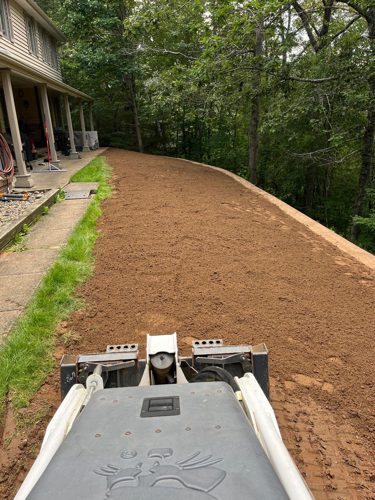 Bobcat finishing lawn