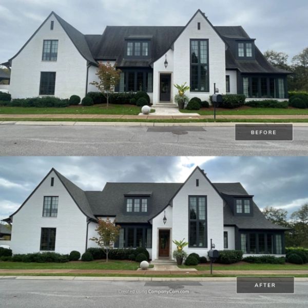 Large Soft Wash Job. Client was very excited about how it turned out.