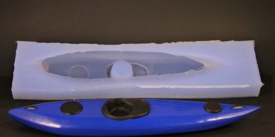 Creating a cold cast bronze mold for a kayak sculpture