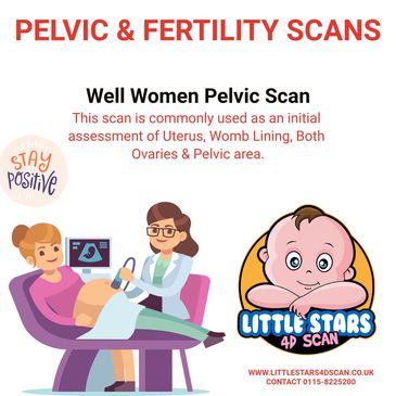 Well Woman Pelvic Scan, Fertility Scan Clinic Nottingham, Little Stars 4D Scan | pelvic scan