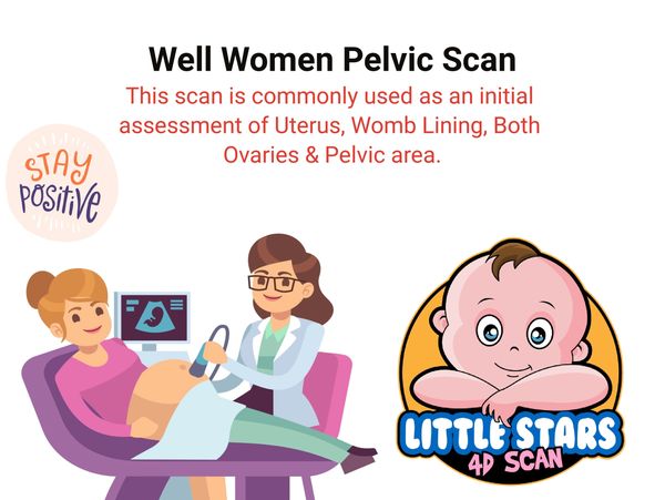 Well Woman Pelvic Scan, Little Stars 4D Scan, Pelvic Scans, Fertility Scans, uterus, ovaries