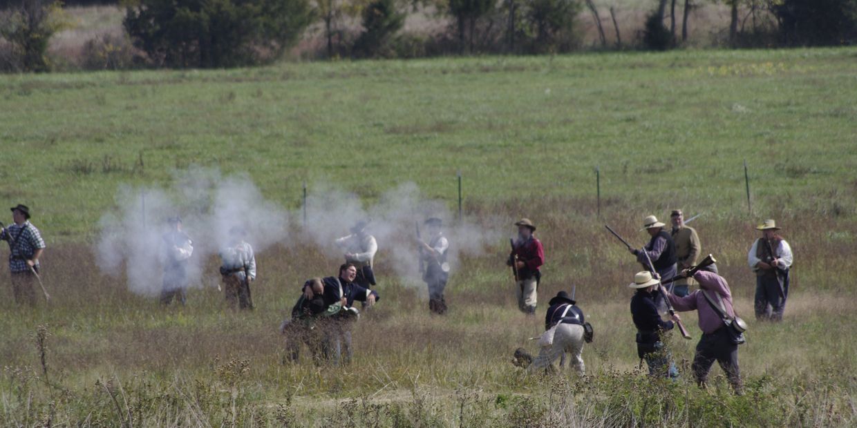 Hand to hand combat, Houston, MO. Copyright B. Wayne