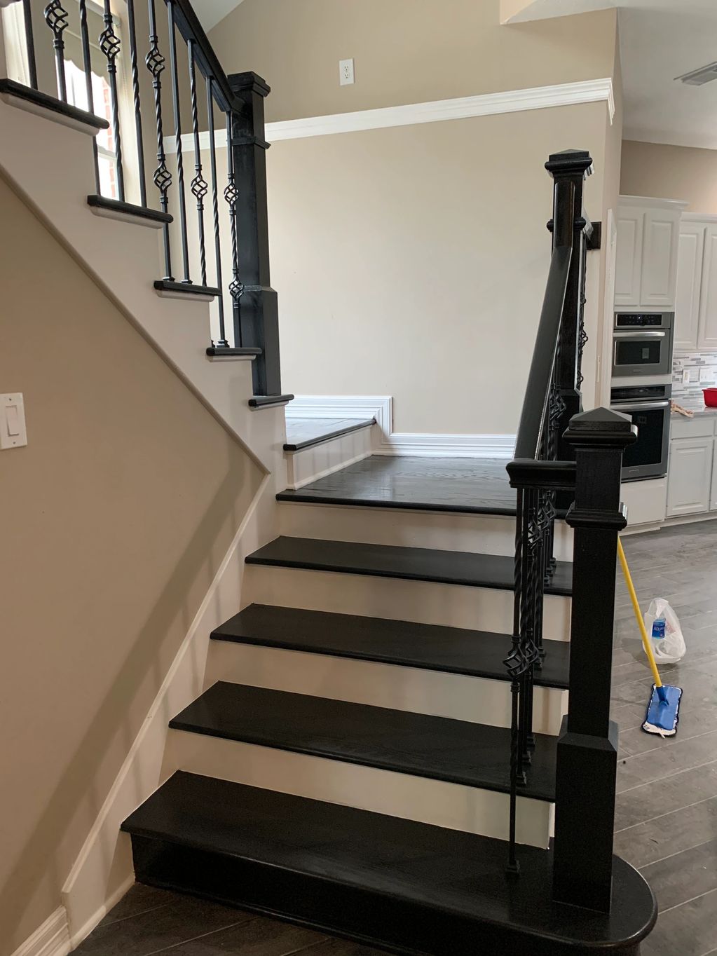 Upgraded stairs. 