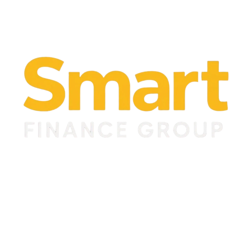 Logo of Smart Finance Group with bold yellow and white text on black background.
