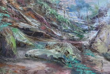 Stone and Spirit 36h x 48w