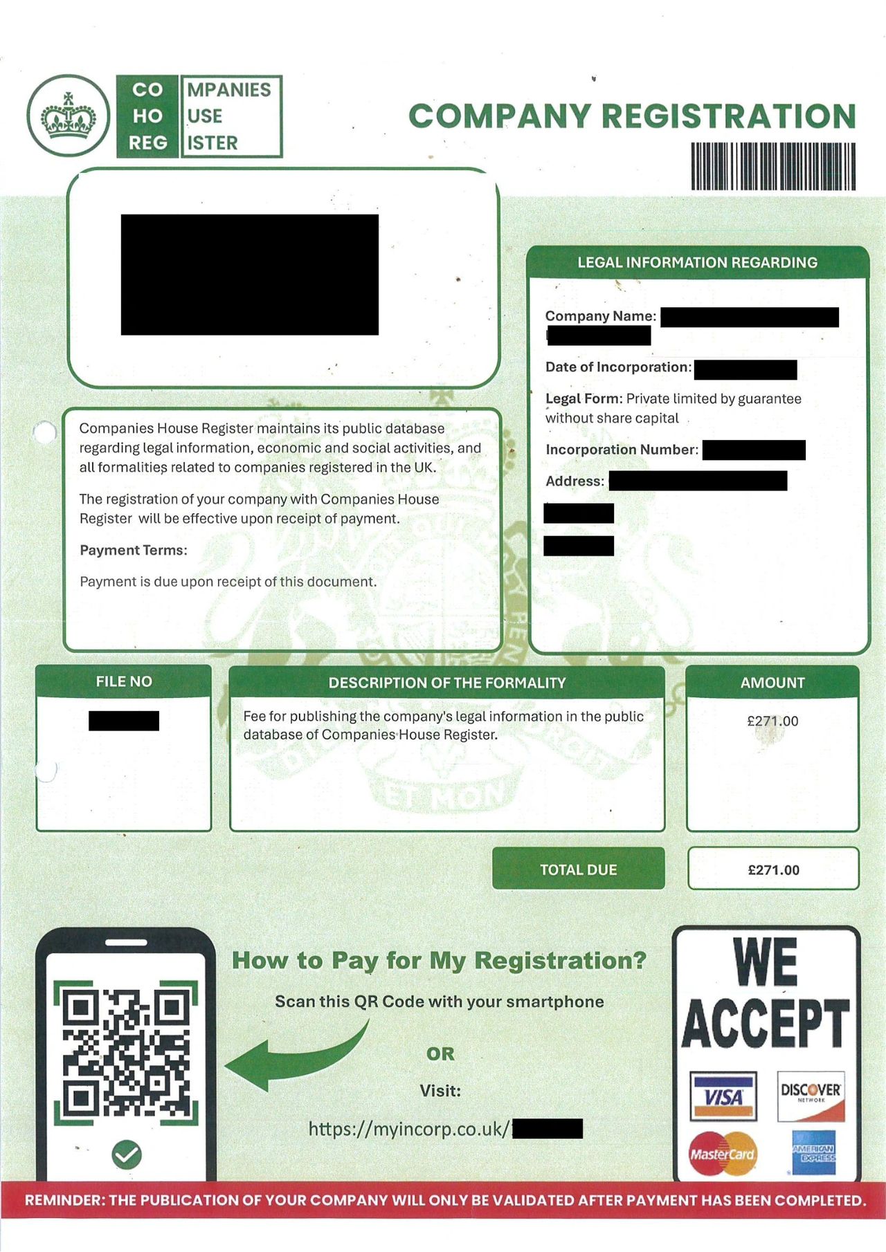 Spoof Invoice - note the urgency and unfamiliar logo Spoof Invoice - note the urgency and unfamiliar logo