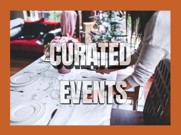 Setting a beautifully curated table for events.