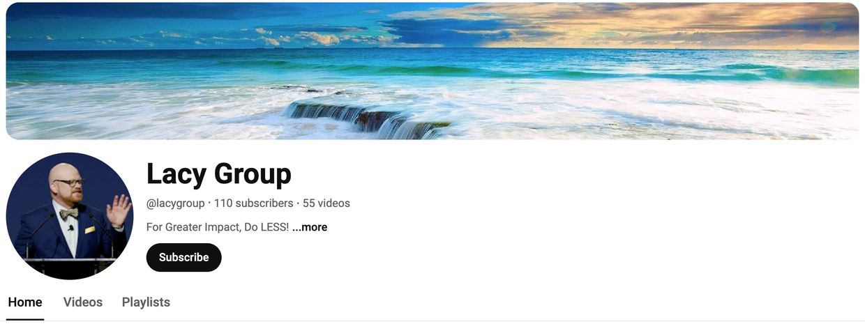 @lacygroup header on YouTube