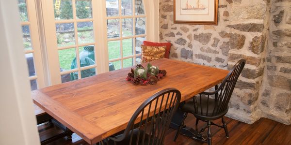 Beautiful table made from reclaimed antique lumber 