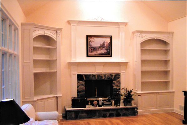 Built in bookshelves