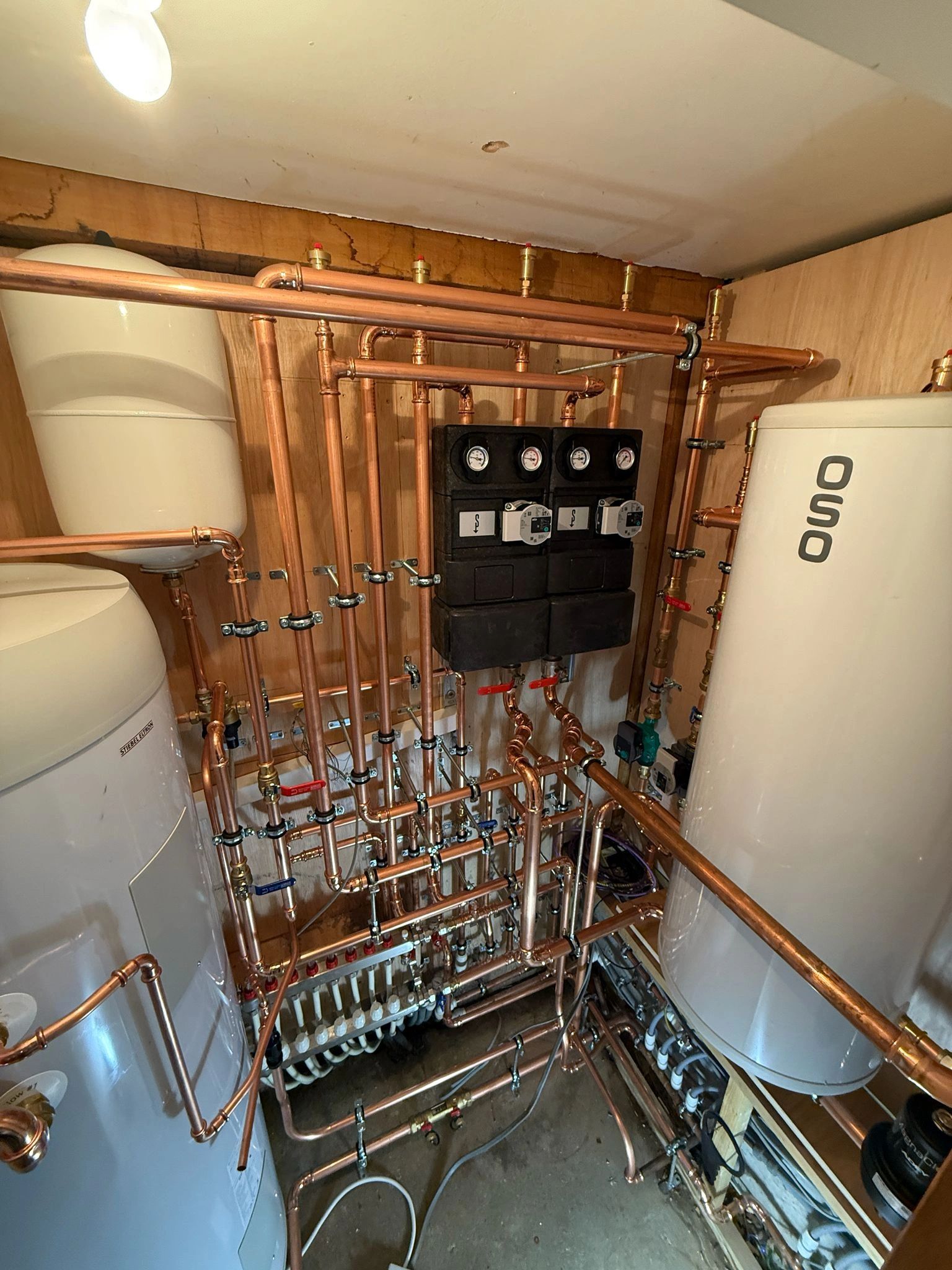 Domestic plant room installation 