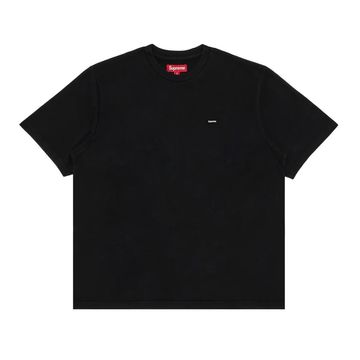 Black Supreme t-shirt with small logo on chest.