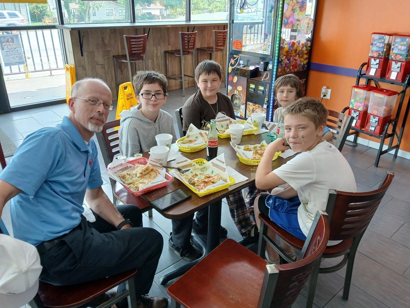 Lunch outing with some of our youth.
