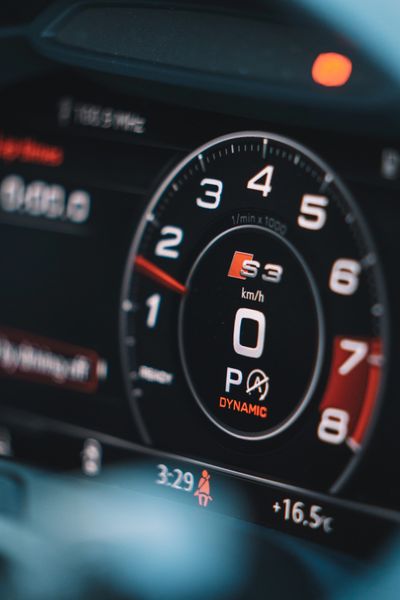 Rev meter part of a dash board
