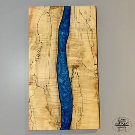 Toronto charity SickKids kids wall art home decor live edge lumber Epoxy walnut olive carpentry