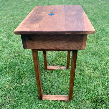 Toronto charity SickKids kids home decor live edge lumber custom carpentry desk table epoxy walnut 