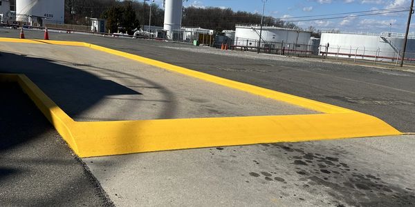 New Line striping. Parking lot line striping, yellow.  Northern VA, Fairfax, Metro DC.
