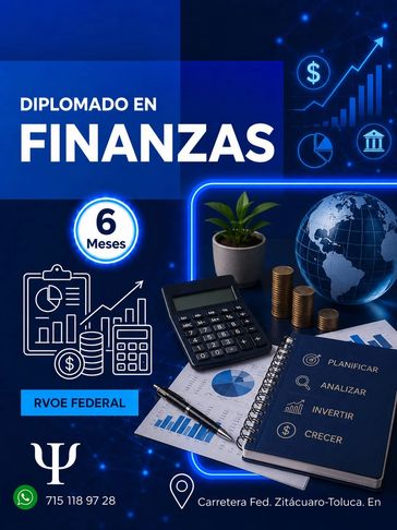 Diplomado en Finanzas de 6 meses con enfoque en planificación, análisis, inversión y crecimiento.