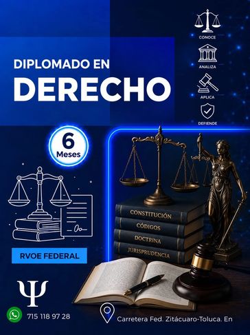 Diplomado en Derecho de 6 meses con enfoque en Constitución y Jurisprudencia.