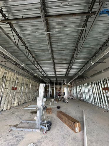 Ducts in new construction building