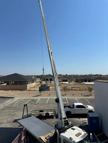 Lifting RTU to the roof
